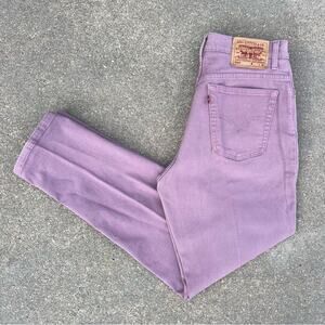 Vintage Levi’s 550 Ladies Dusty Pink Rose relaxed fit tapered leg jeans 12 Mis M